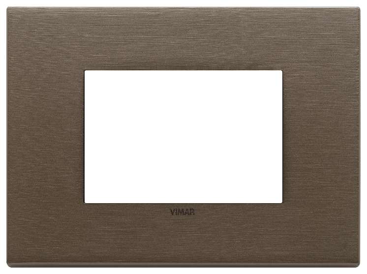 Vimar Eikon Exé - Plaque de Recouvrement 3M (Métal Brossé - Bronze Foncé)