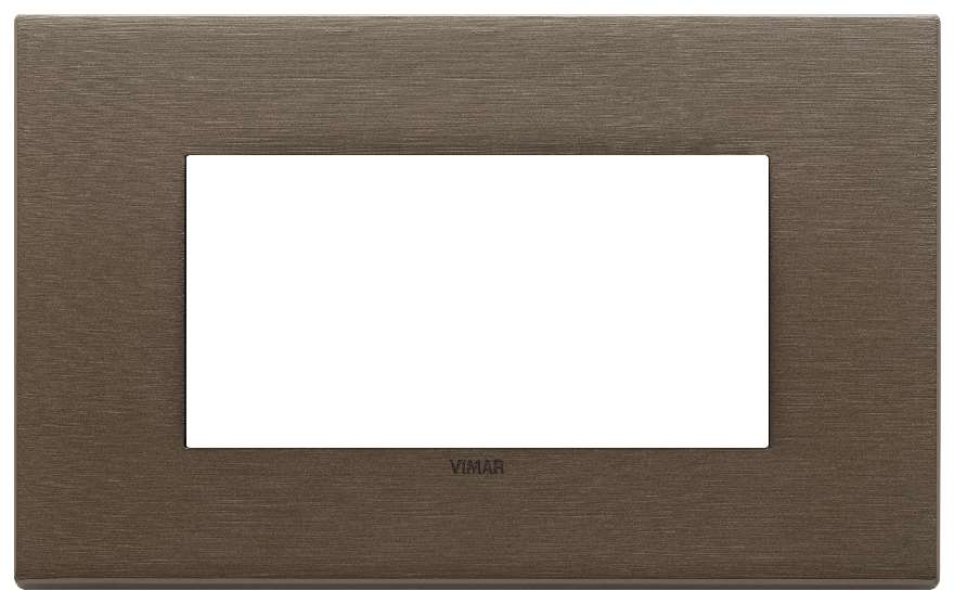 Vimar Eikon Exé - Plaque de Recouvrement 4M (Métal Brossé - Bronze Foncé)