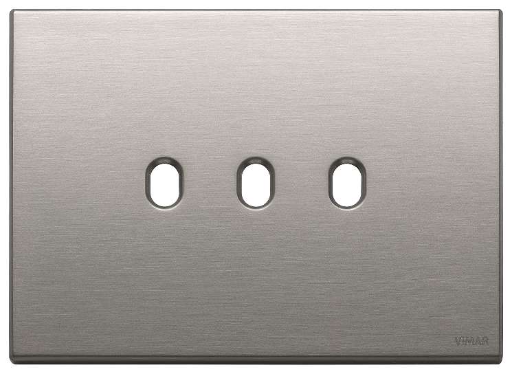 Vimar Eikon Exé Vintage - Plaque de Recouvrement 3Mx3 (Nickel Brossé)