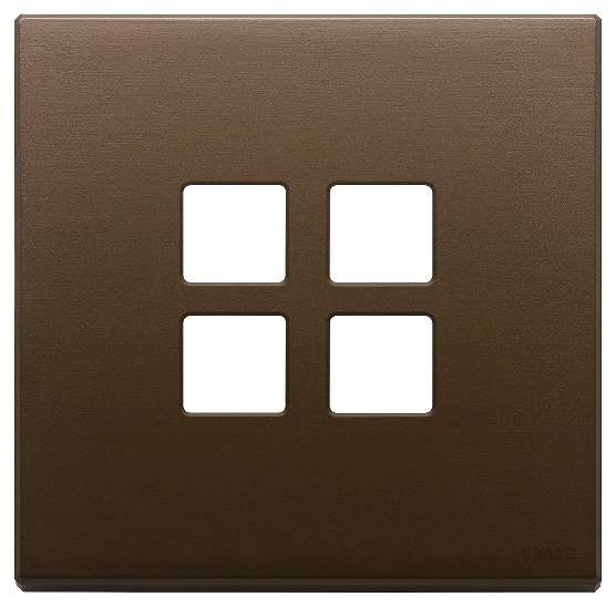 Vimar Eikon Exé Flat - Plaque de recouvrement 2Mx4 (Bronze brossé foncé)