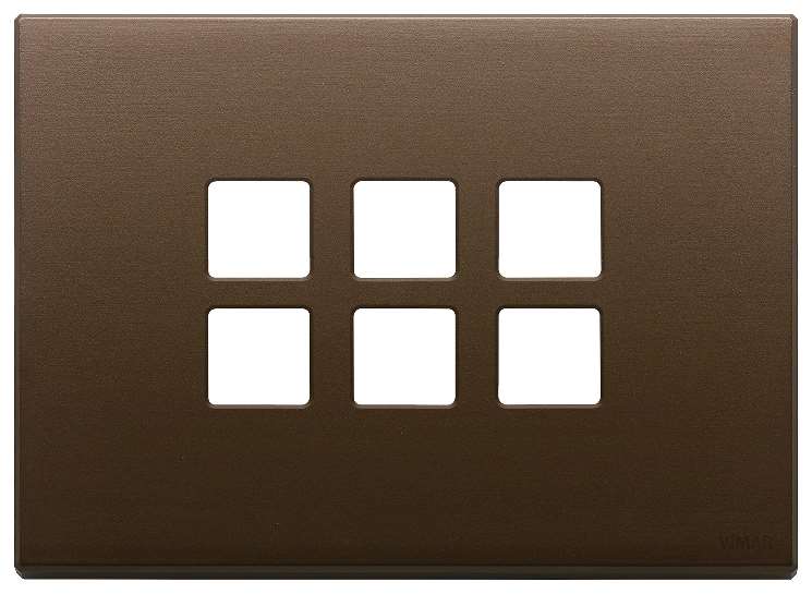 Vimar Eikon Exé Flat - Plaque de recouvrement 3Mx6 (Bronze brossé foncé)