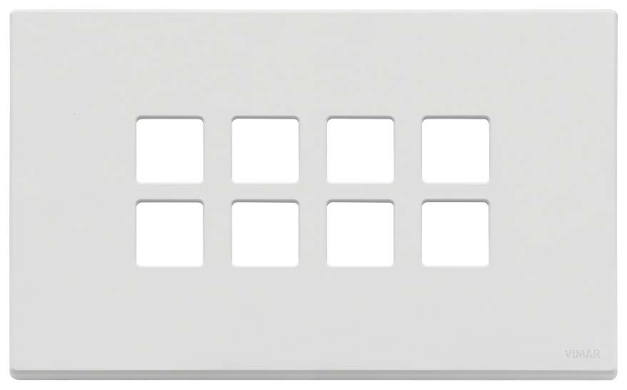 Vimar Eikon Exé Flat - Afdekraam 4Mx8 (Matt White)