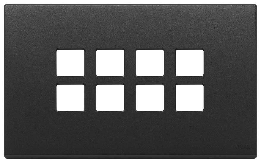 Vimar Eikon Exé Flat - Plaque de recouvrement 4Mx8 (Anthracite)