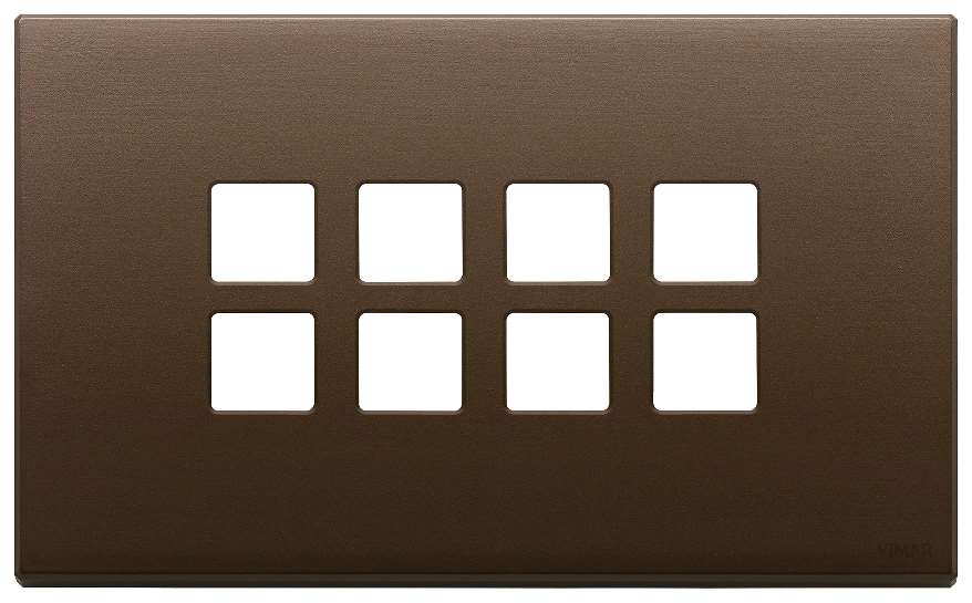 Vimar Eikon Exé Flat - Afdekraam 4Mx8 (Brushed Dark Bronze)