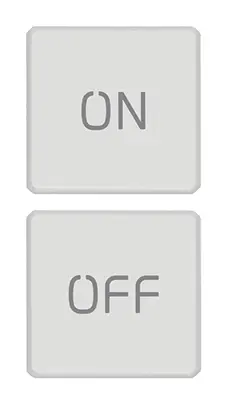 Vimar Eikon Exé Flat - 2 boutons (ON/OFF - Blanc)