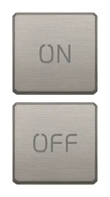 Vimar Eikon Exé Flat - 2 boutons (ON/OFF - Nickel)