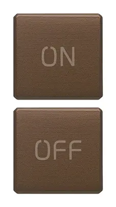 Vimar Eikon Exé Flat - 2 Knoppen (ON/OFF - Brons)