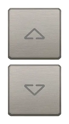 Vimar Eikon Exé Flat - 2 Knoppen (Pijlen - Nikkel)