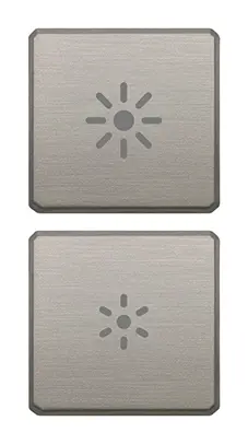 Vimar Eikon Exé Flat - 2 Knoppen (Regulatie - Nikkel)