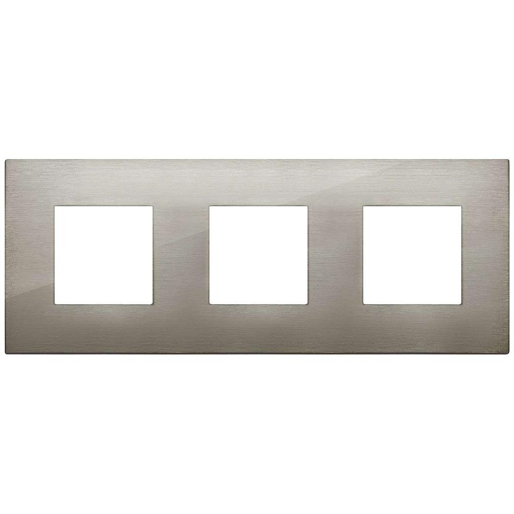 Vimar Arké Classic - Metal-Color 6M - 2+2+2x71 (Métal - Geborsteld inox)