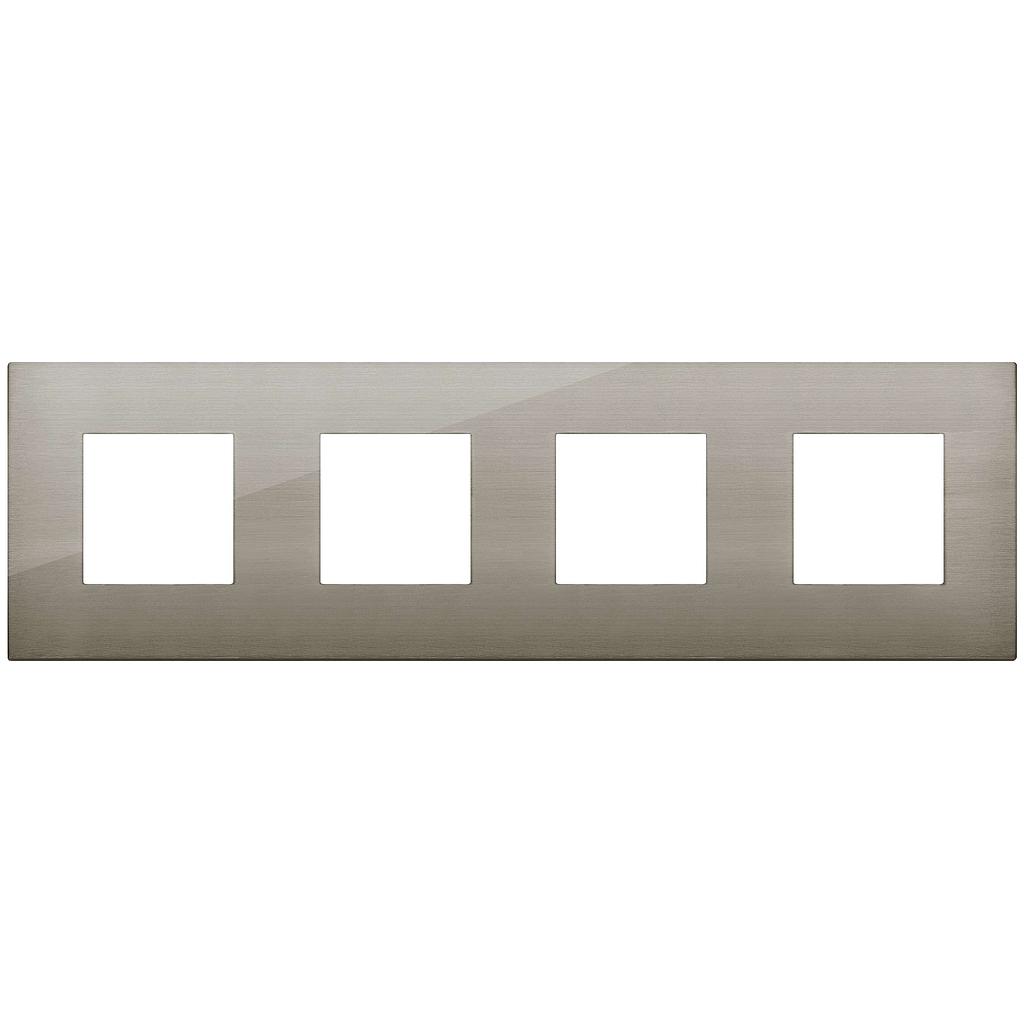 Vimar Arké Classic - Metal-Color 8M - 2+2+2+2x71 (Metaal - Geborsteld inox)