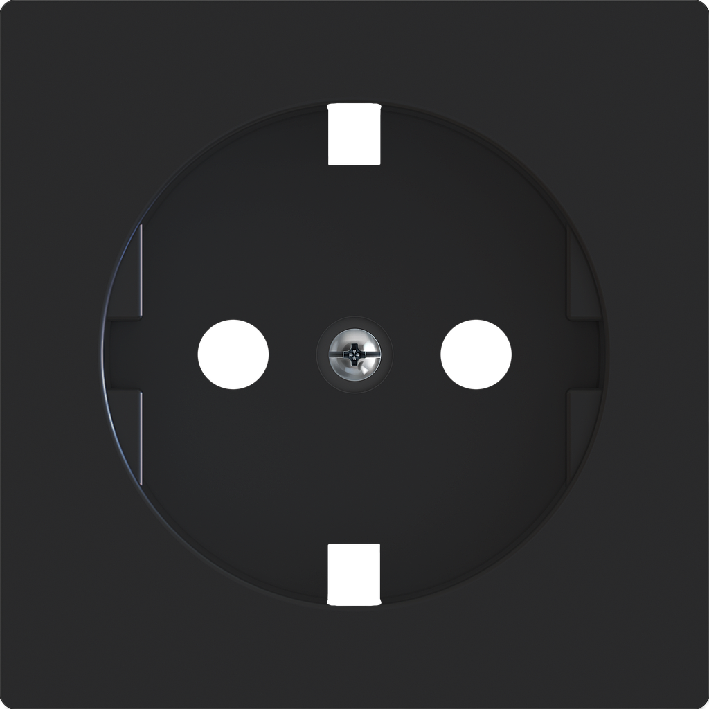 Zennio ZS55 - Schuko centraalplaat (Antraciet)