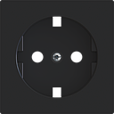 Zennio ZS55 - Centraalplaat voor schuko stopcontact met schroeven ZE8300003 (Antraciet)