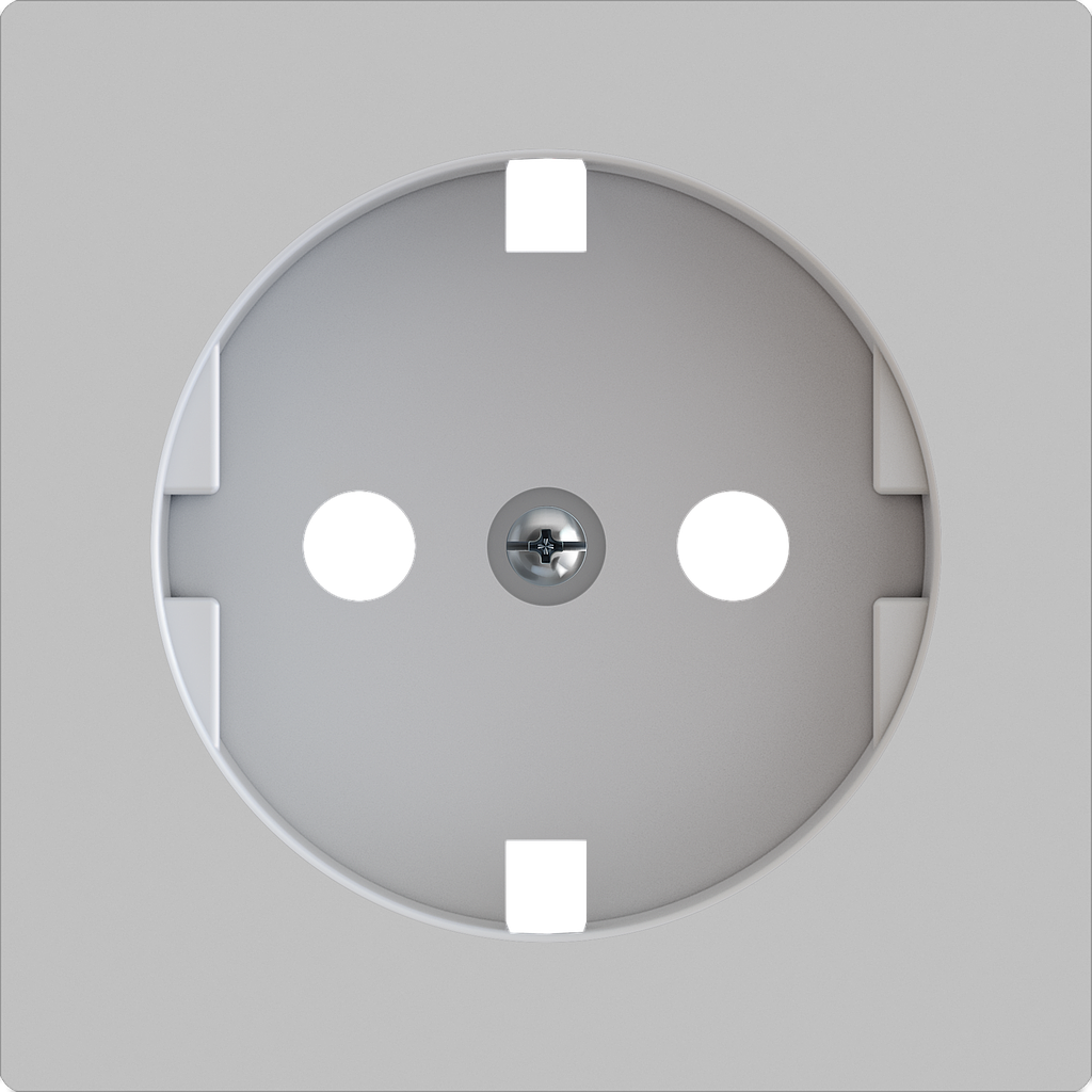 Zennio ZS55 - Schuko centraalplaat (Zilver) - VPE=10