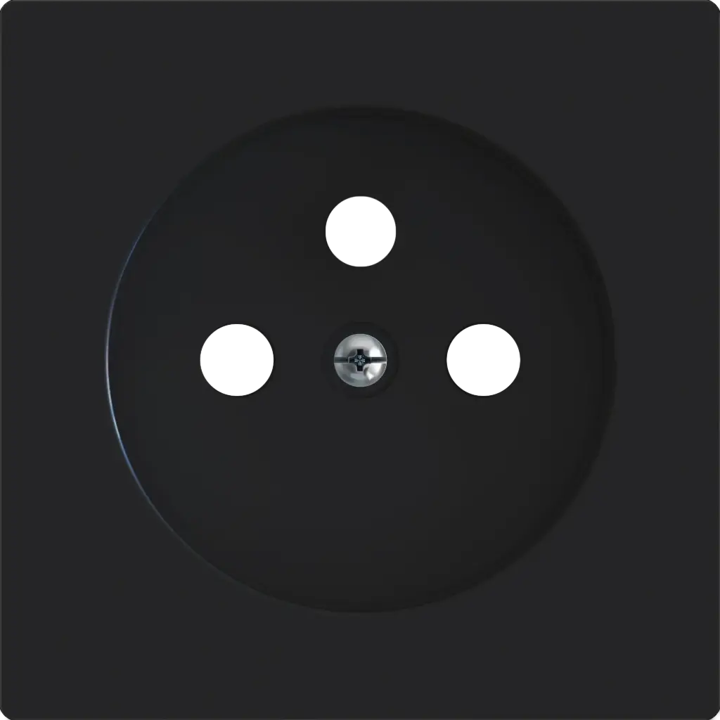 Zennio ZS55 - Centraalplaat voor penaarde stopcontact met schroeven ZE8300005 (Antraciet)