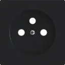 Zennio ZS55 - Cache pour prise avec broche de terre à vis ZE8300005 (Anthracite)