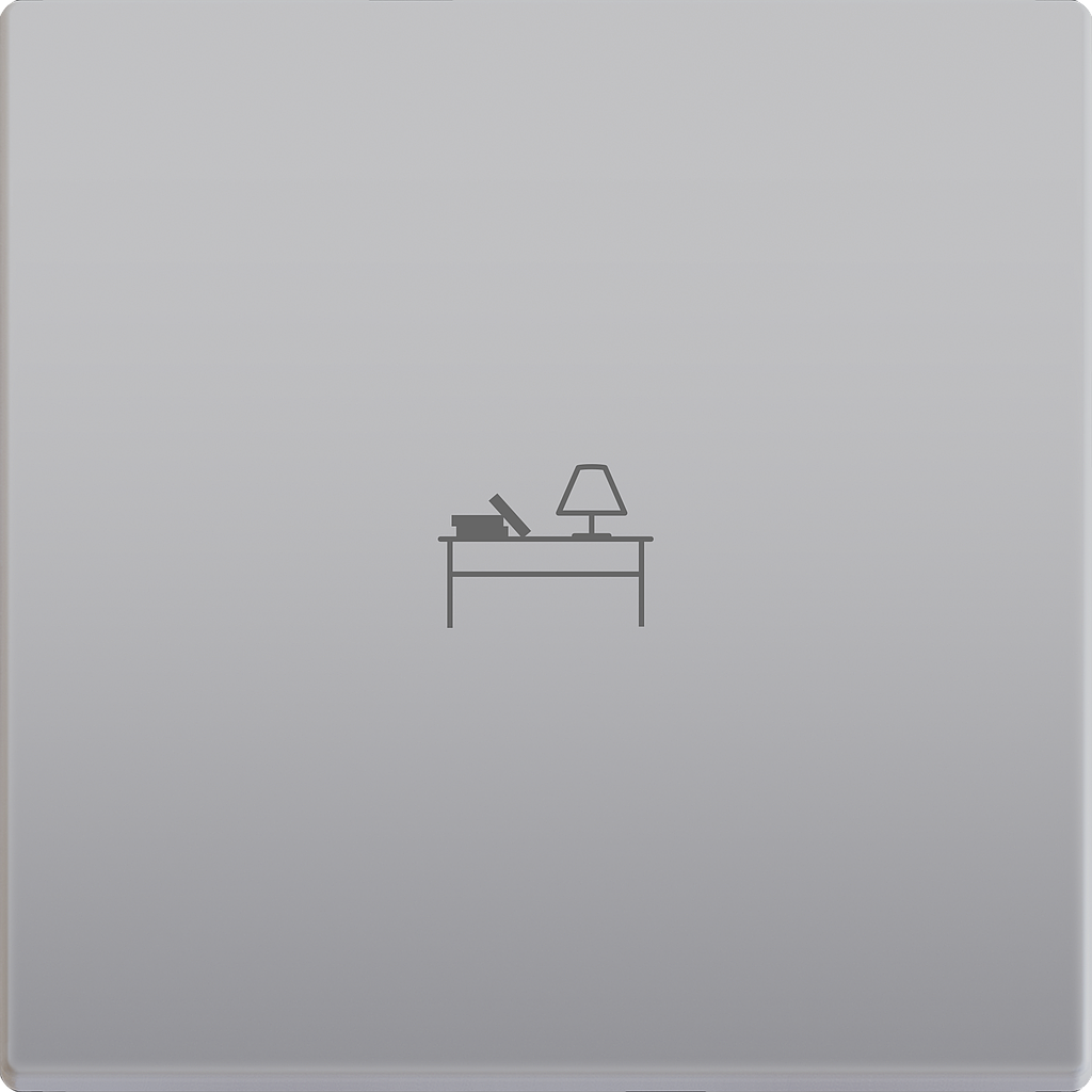 Zennio ZS55 - Enkele schakelaarafdekking met custom print (Zilver) - Vanaf 100 stuks