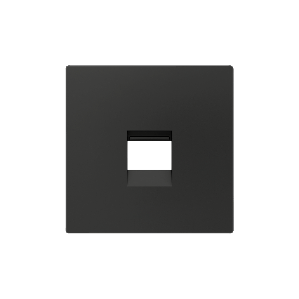 Zennio ZS55 - Centraalplaat voor enkele RJ45 connector (Antraciet)