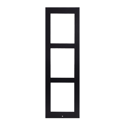 Zennio Getface IP - Opbouw installatieframe - 3 modules (Zwart)