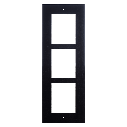 Zennio Getface IP - Cadre d'encastrement - 3 modules (Noir)