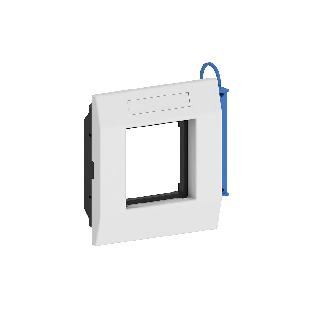 GGK M45 adapter frame for wall trunkings with 80mm cover in pure white,  applicable for 1x M45 devices