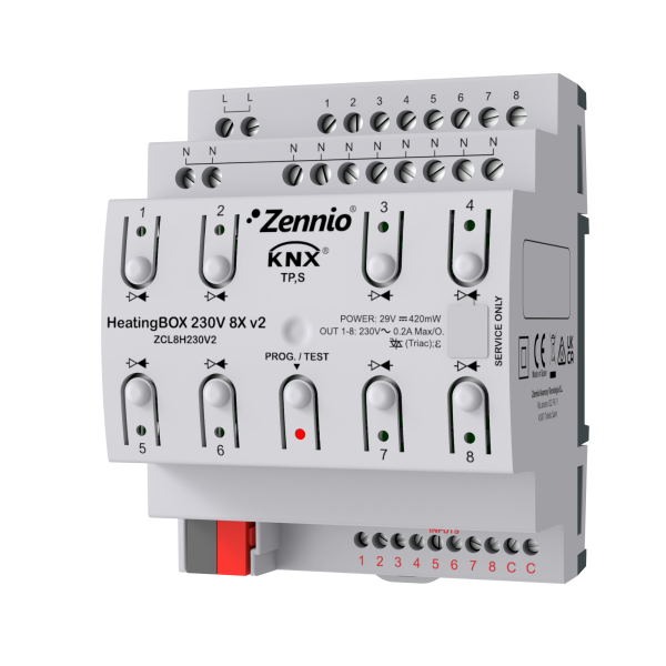 Zennio HeatingBOX 230V 8X v2