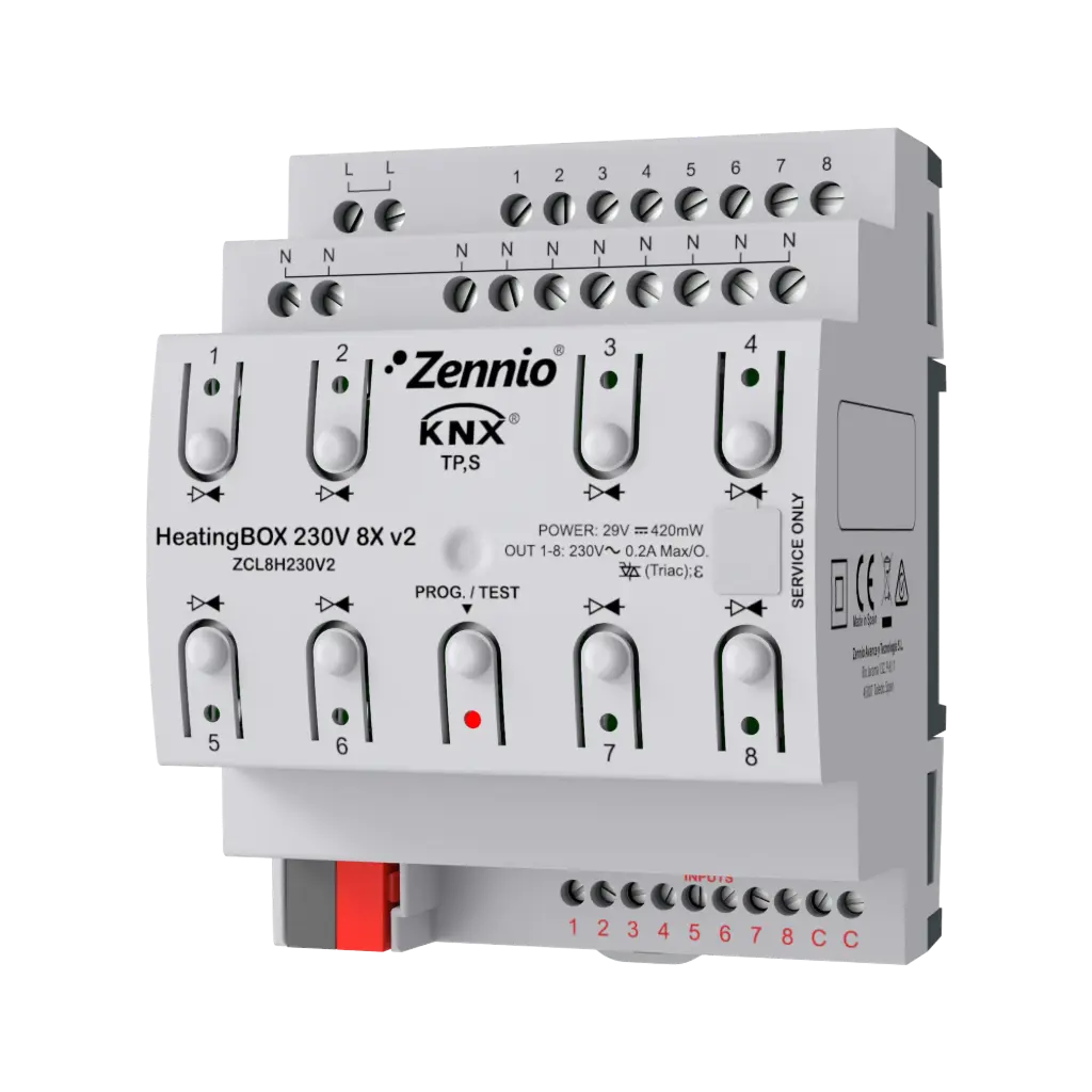 Zennio HeatingBOX 230V 8X v2