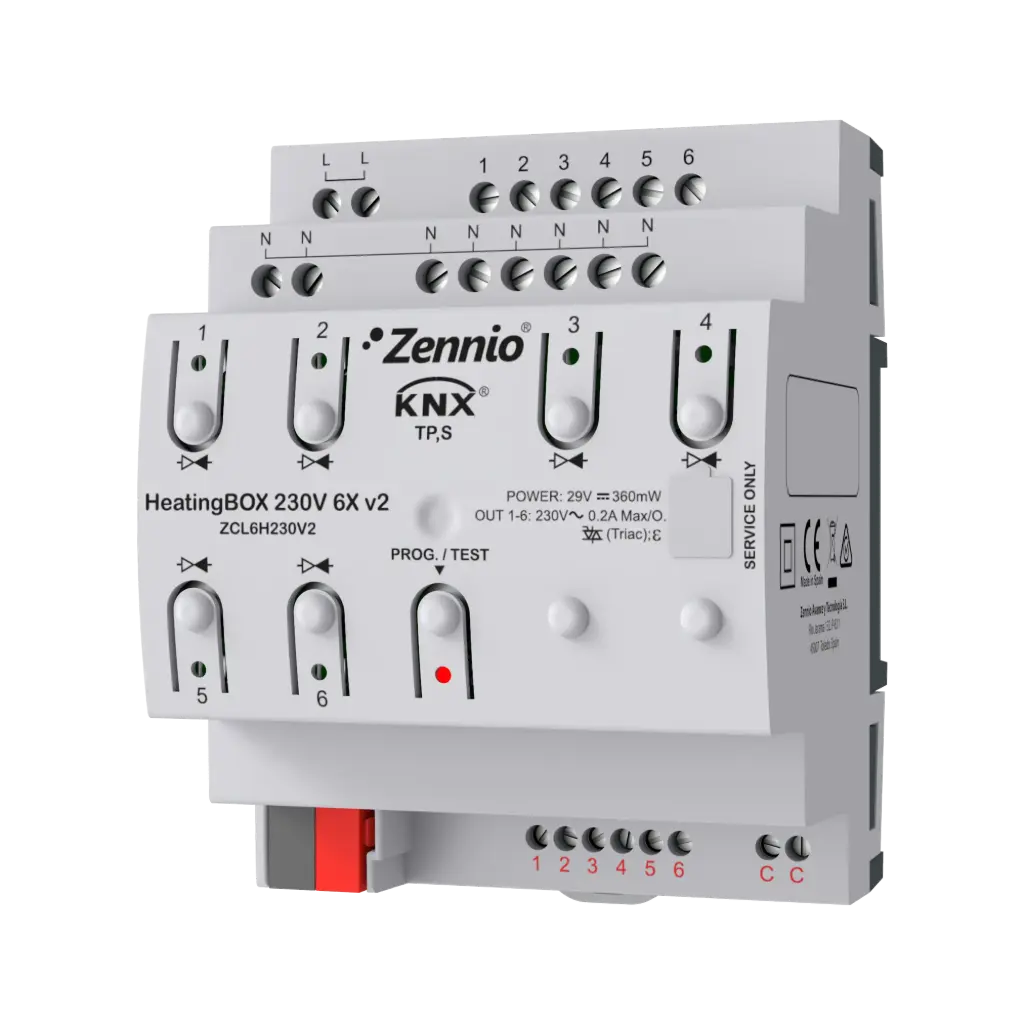 Zennio HeatingBOX 230V 6X v2