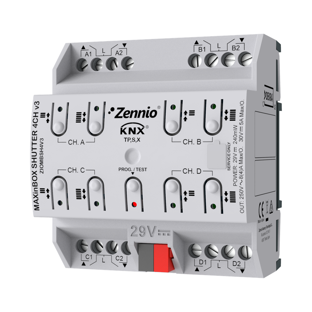 Zennio MAXinBOX SHUTTER 4CH v3