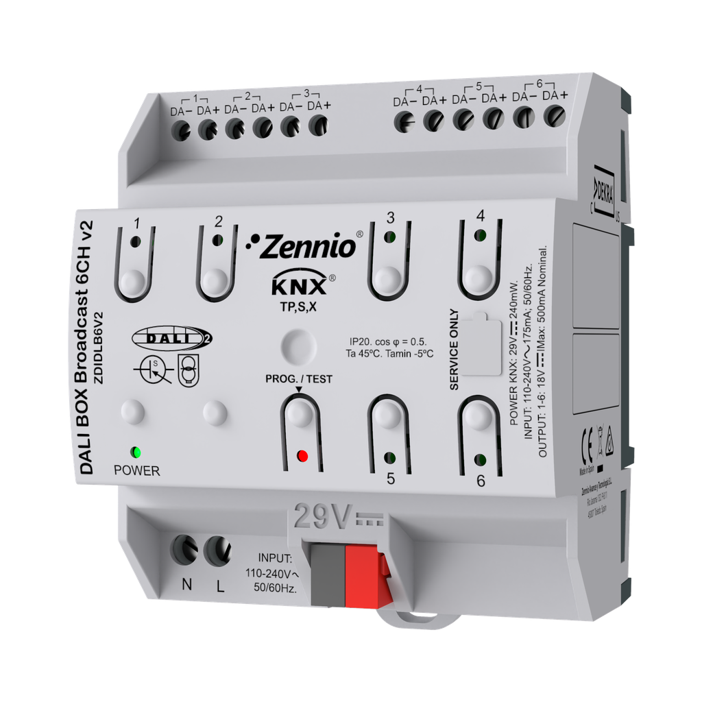 Zennio DALIBOX Broadcast 6CH v2