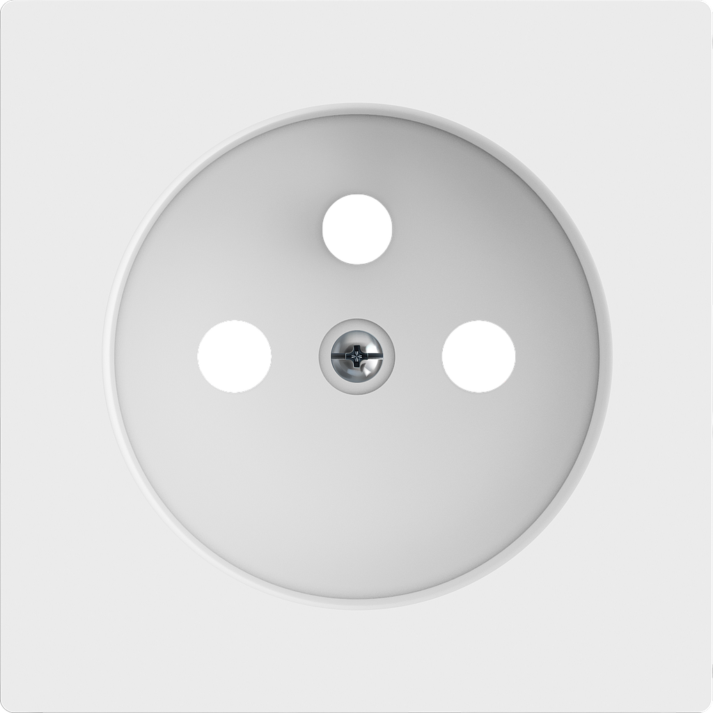 Zennio ZS55 - Cache pour prise avec broche de terre à vis ZE8300005 (Blanc mat)