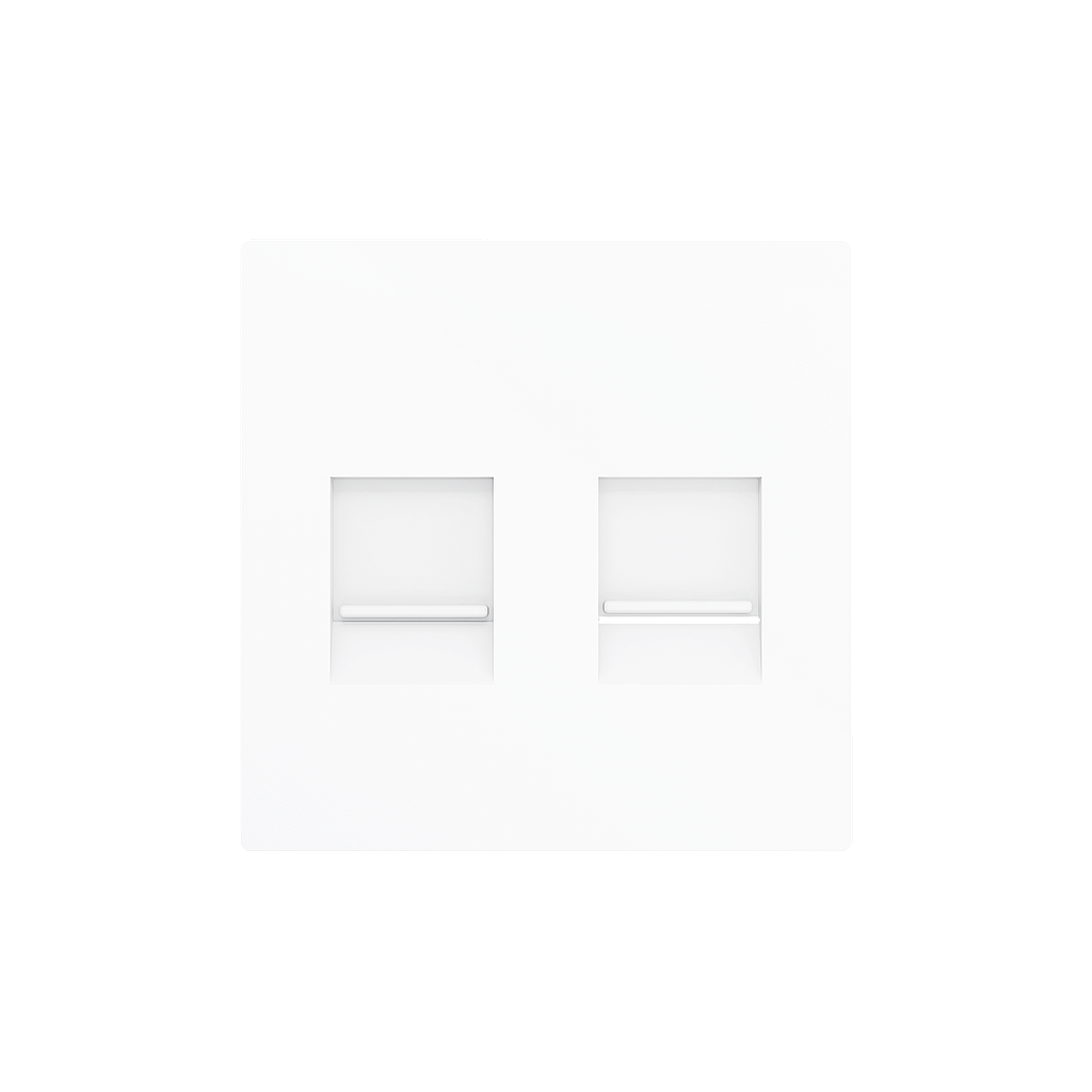 Zennio ZS55 - Cache pour connecteur RJ45 double (Blanc mat)
