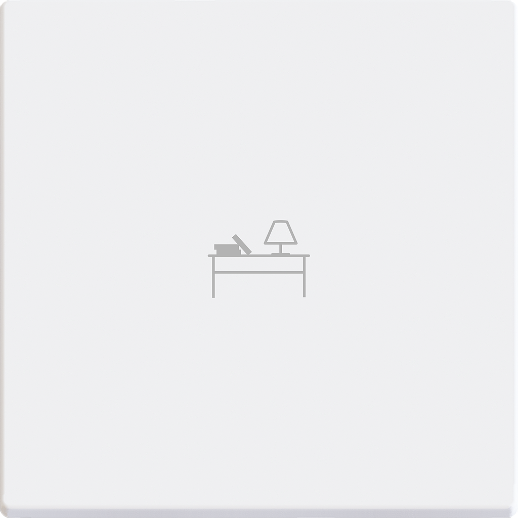 Zennio ZS55 - Enkele schakelaarafdekking met custom print (Mat wit) - VPE=100