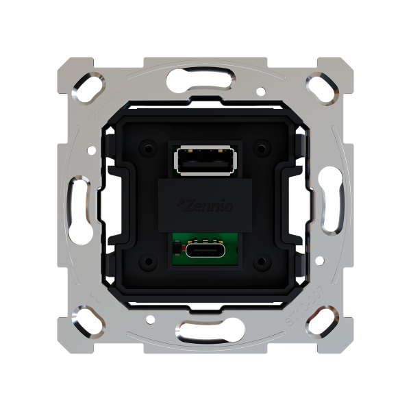 Zennio ZS55 -  Mécanisme USB-C+A 5V/3,5A