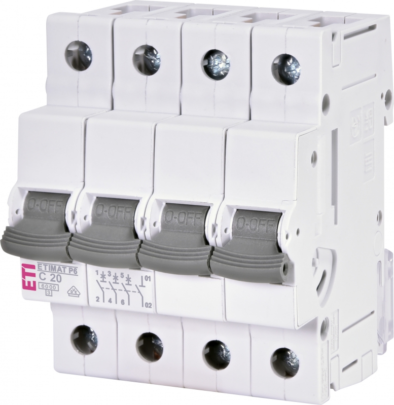 ETI Etimat 6 - Automaat C 3P+N 6kA 20A