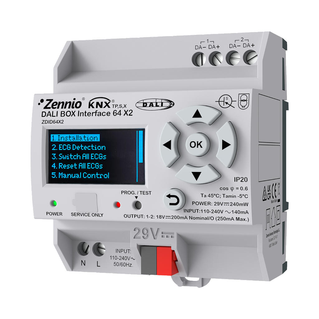 Zennio DALI-BOX Interface 64 X2 - 2 canaux