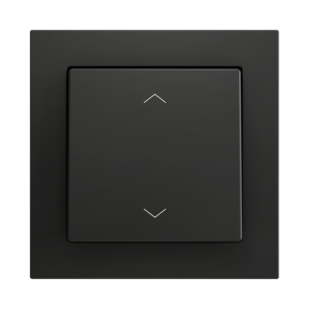 Zennio ZS55 - Bouton poussoir Soft - simple 2-p (Anthracite - Custom) - à partir de 100 pièces/VPE=10