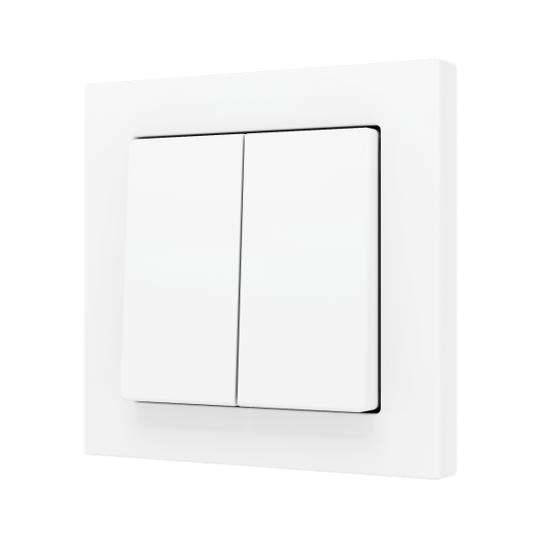 Zennio ZS55 - Soft drukknop - dubbel 2-v (Wit)