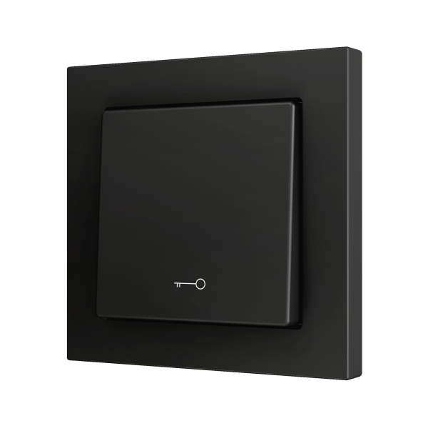Zennio ZS55 - Soft drukknop - enkel 1-v - sleutel icoon (Antraciet)