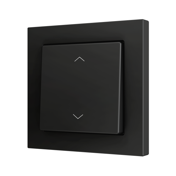 Zennio ZS55 - Bouton poussoir Soft - simple 2-p - icône volet (Anthracite) - VPE=10