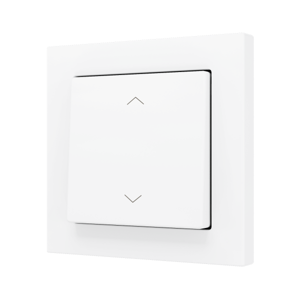 Zennio ZS55 - Bouton poussoir Soft - simple 2-p - icône volet (Blanc) - VPE=10