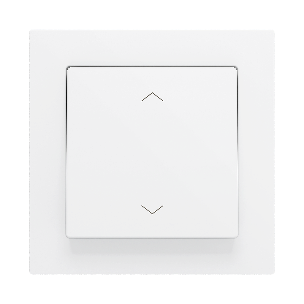 Zennio ZS55 - Soft drukknop - enkel 2-v - rolluik icoon (Wit) - VPE=10