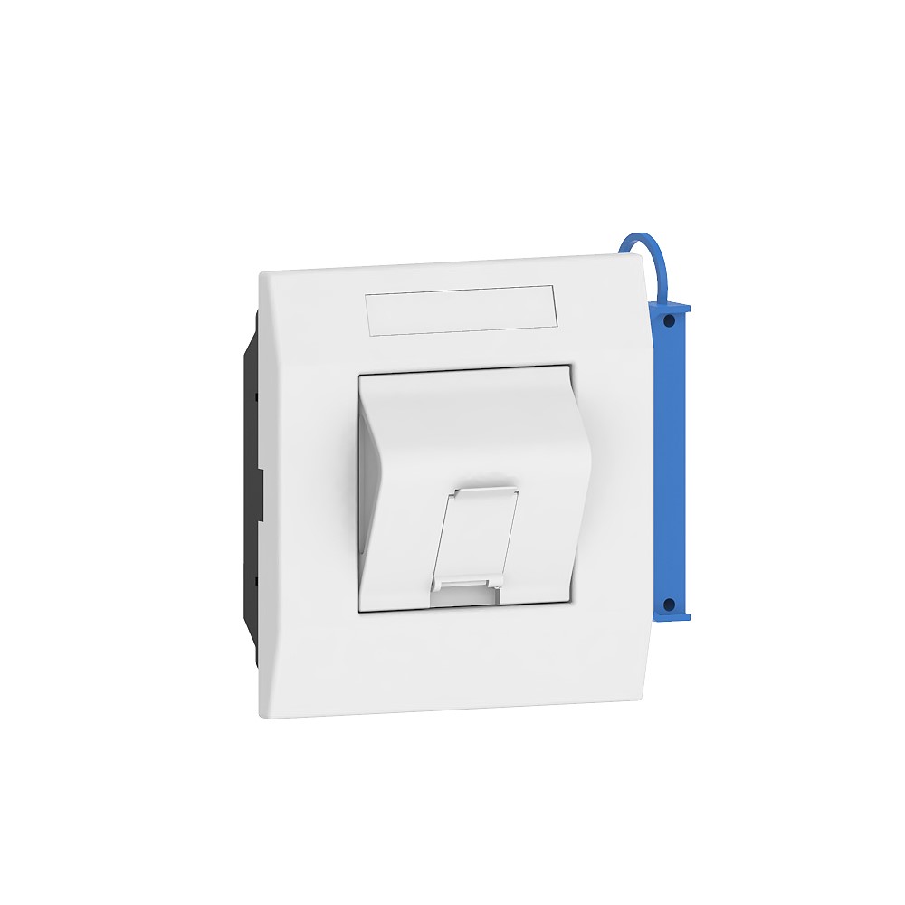 GGK KSE/KE 1-v adapterframe voor datatechniek (RAL 9010 - Polarwit)