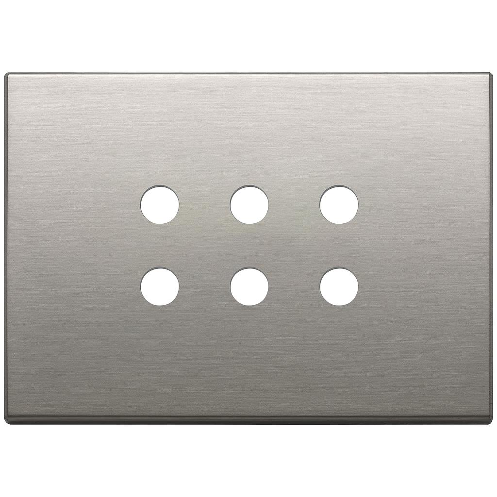 Vimar Eikon Exé Tondo - Plaque de recouvrement 3Mx6 (Bronze nickelé)