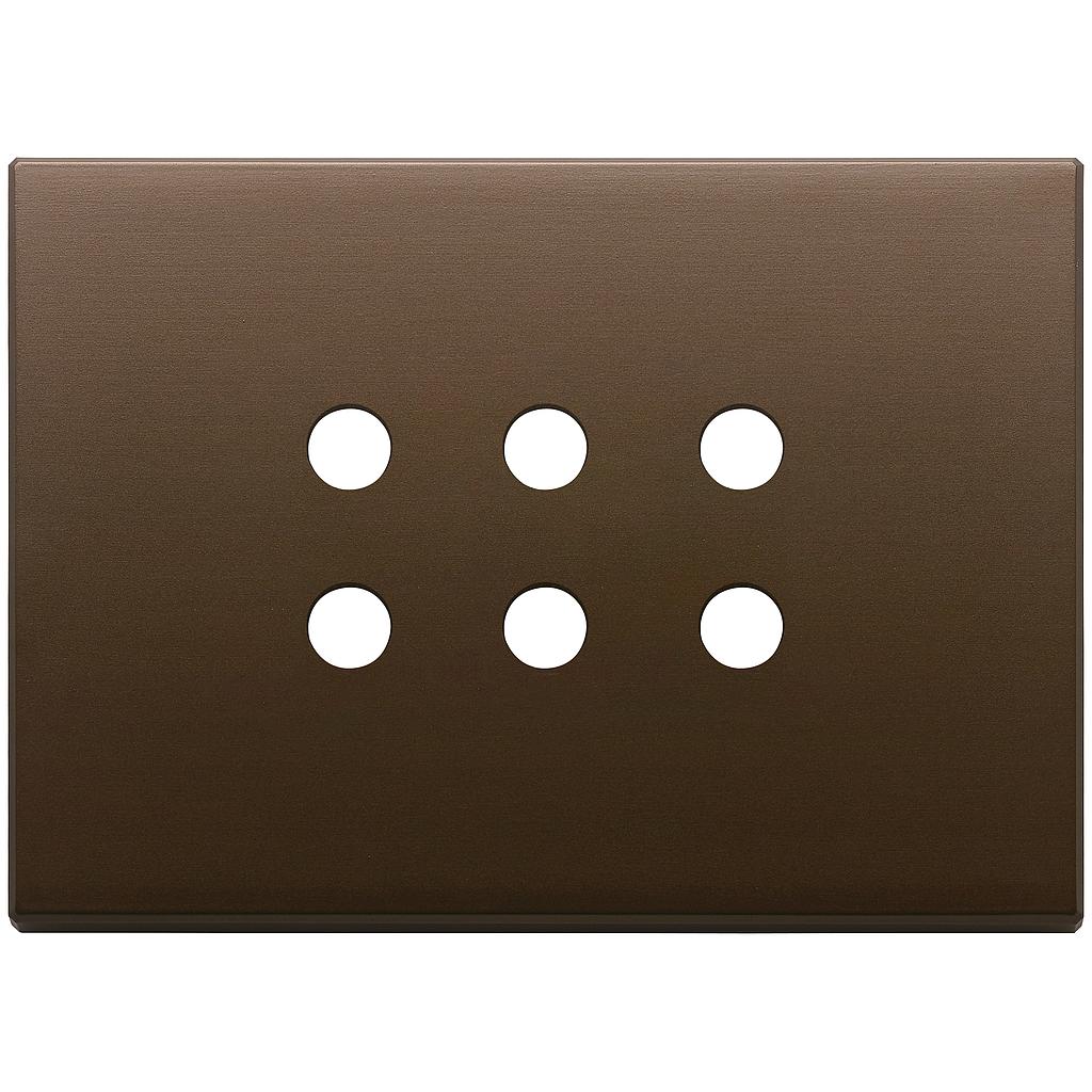 Vimar Eikon Exé Tondo - Plaque de recouvrement 3Mx6 (Bronze brossé)