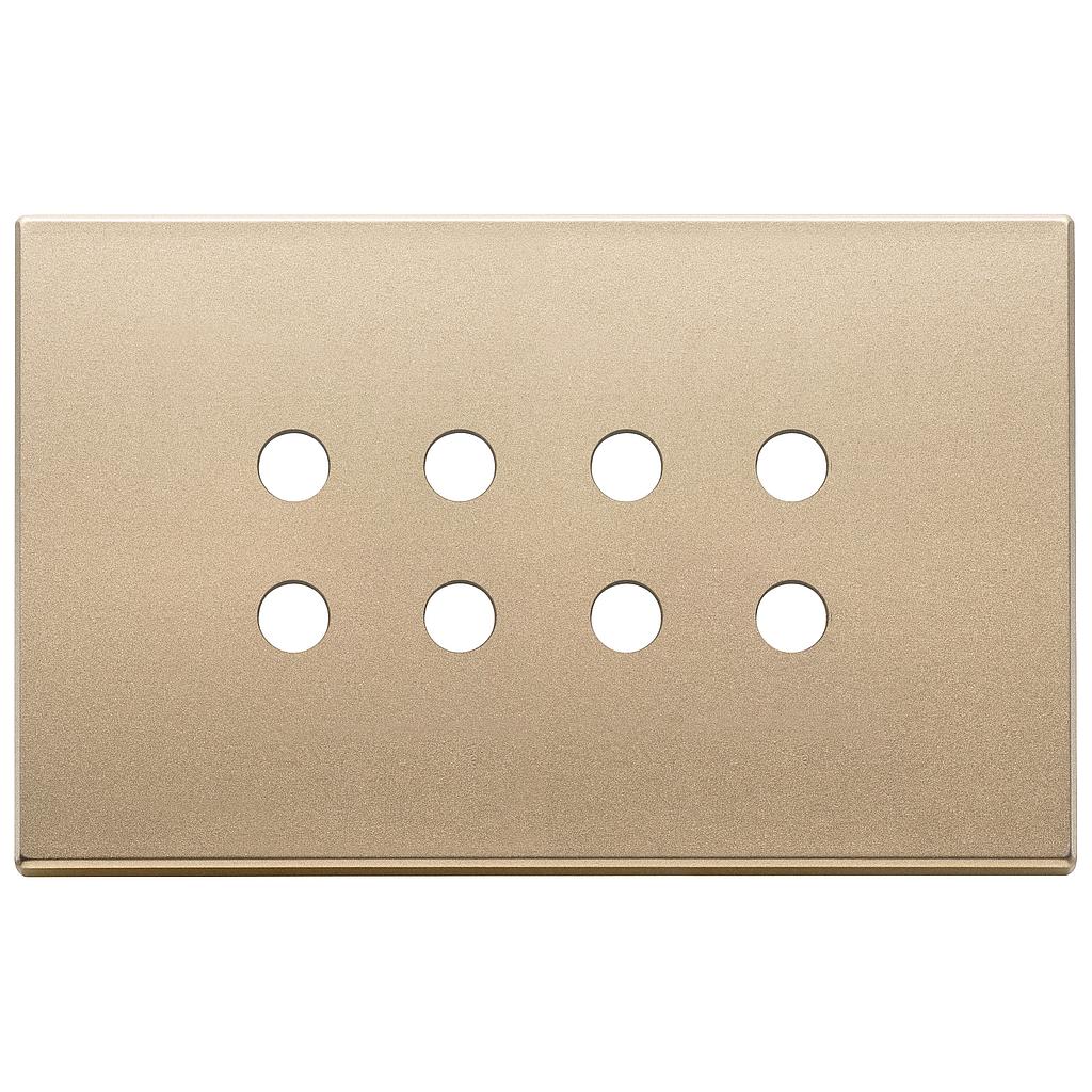 Vimar Eikon Exé Tondo - Plaque de recouvrement 4Mx8 (Or satiné)