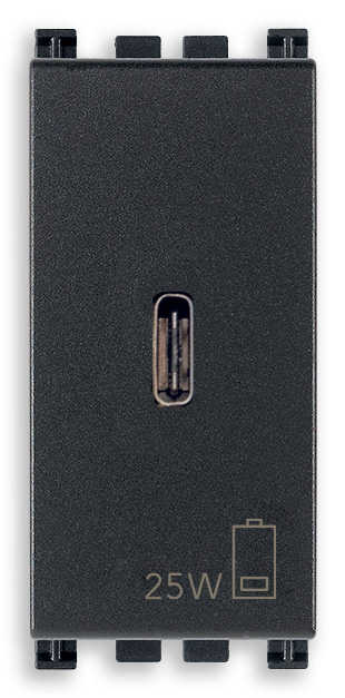 Vimar Arké - USB C Voedingsunit 1M 25W (grijs)