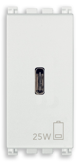 Vimar Arké - USB C Voedingsunit 1M 25W (wit)