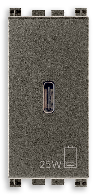 Vimar Arké - USB C Voedingsunit 1M 25W (metal)