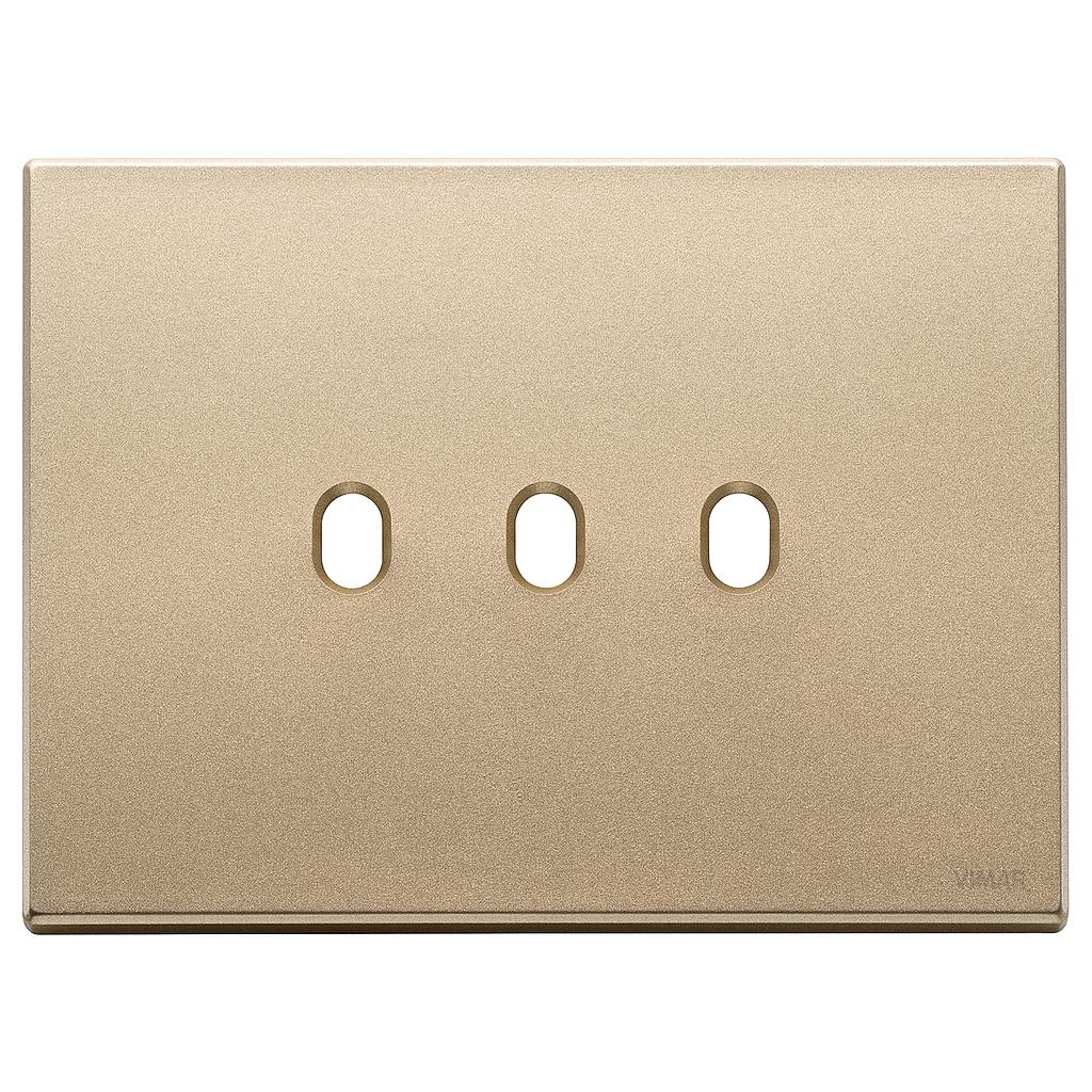 Vimar Eikon Exé Vintage - Afdekplaat 3Mx3 (Satijn goud)
